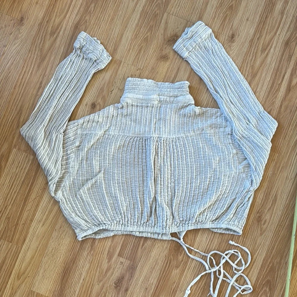 Vintage Havana Cropped Button Up - size M